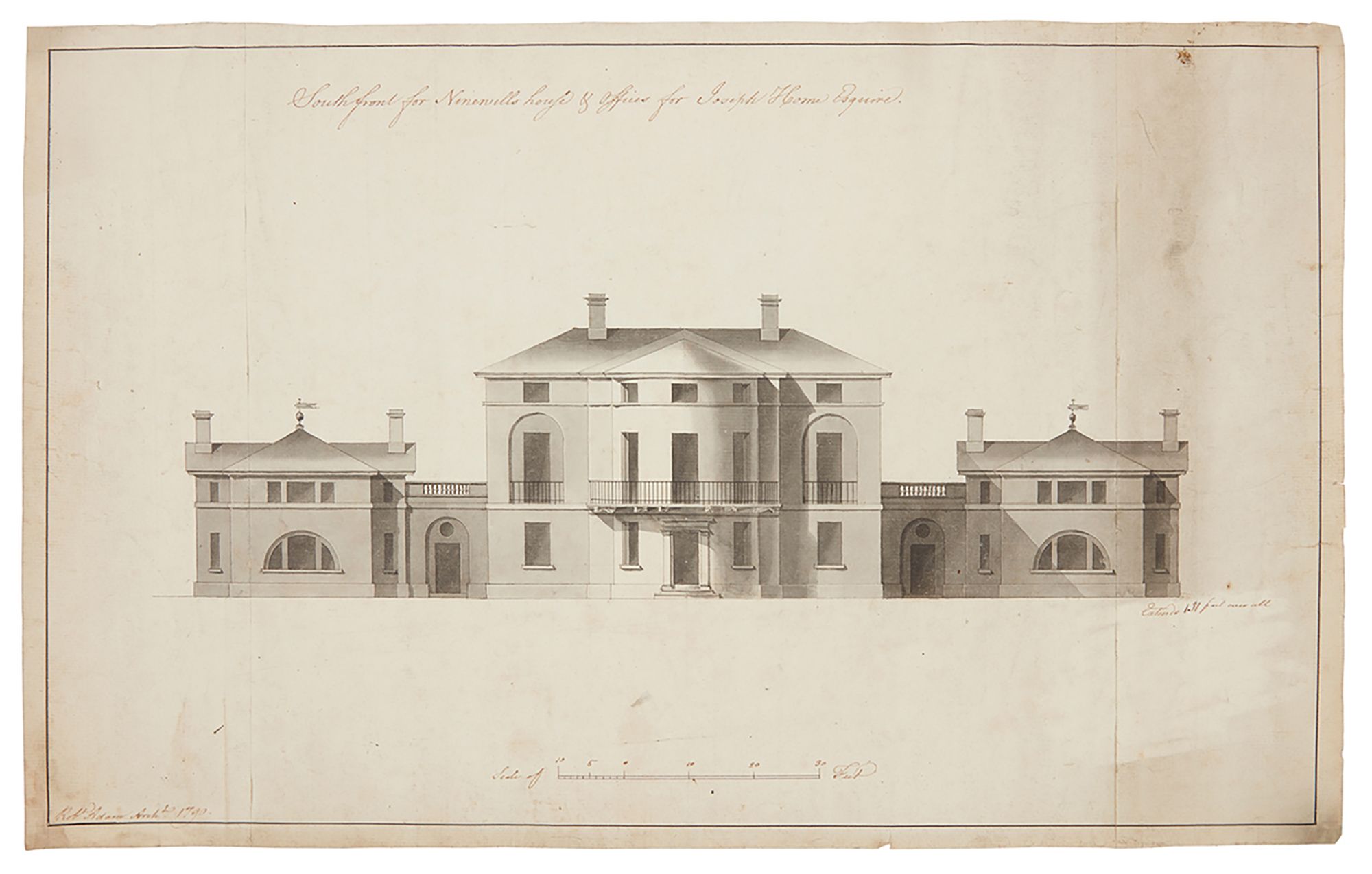 Lot 61 | Office of Robert Adam | Drawings for Ninewells House, for Joseph Home Esq. | £7,000 - £10,000 + fees