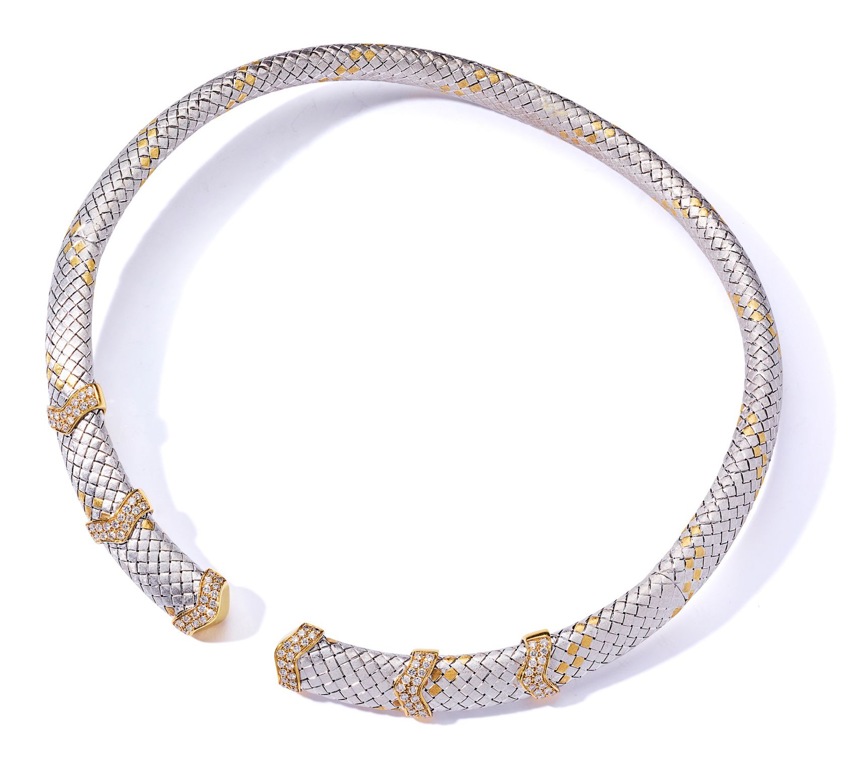 ARIMAR: A DIAMOND-SET TORQUE NECKLACE | Sold for £3,528