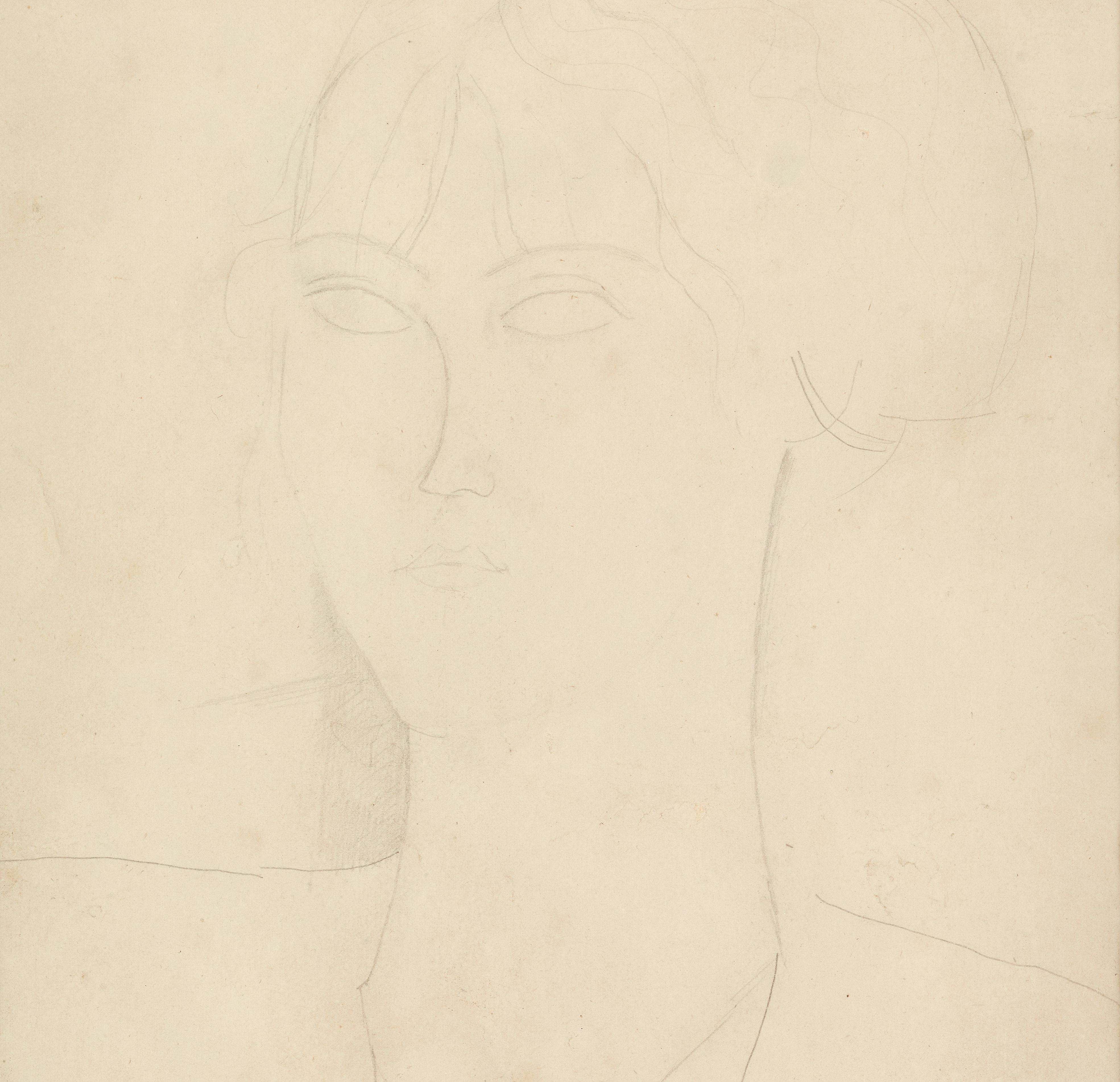 AMEDEO MODIGLIANI (ITALIAN, 1884-1920) | HEAD OF A GIRL | Sold for £50,200*
