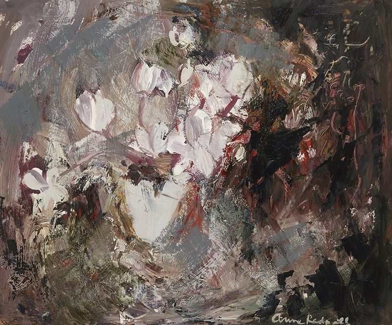 ANNE REDPATH O.B.E., R.S.A., A.R.A., L.L.D., A.R.W.S., R.O.I., R.B.A. (SCOTTISH 1895-1965) | WHITE CYCLAMEN | Sold for £32,500*