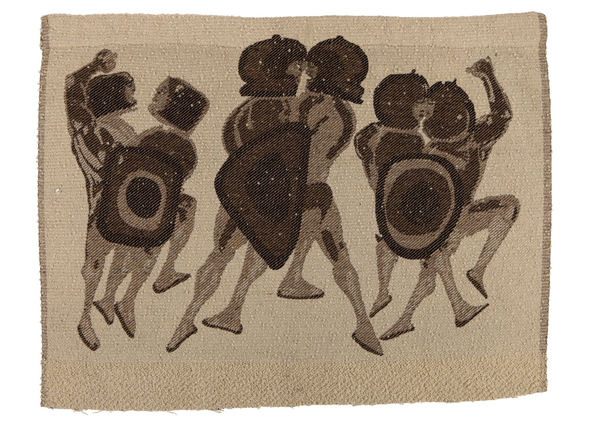 DAME ELISABETH FRINK (BRITISH 1930-1993) FOR EDINBURGH WEAVERS | WARRIORS, 1960 | Sold for £875