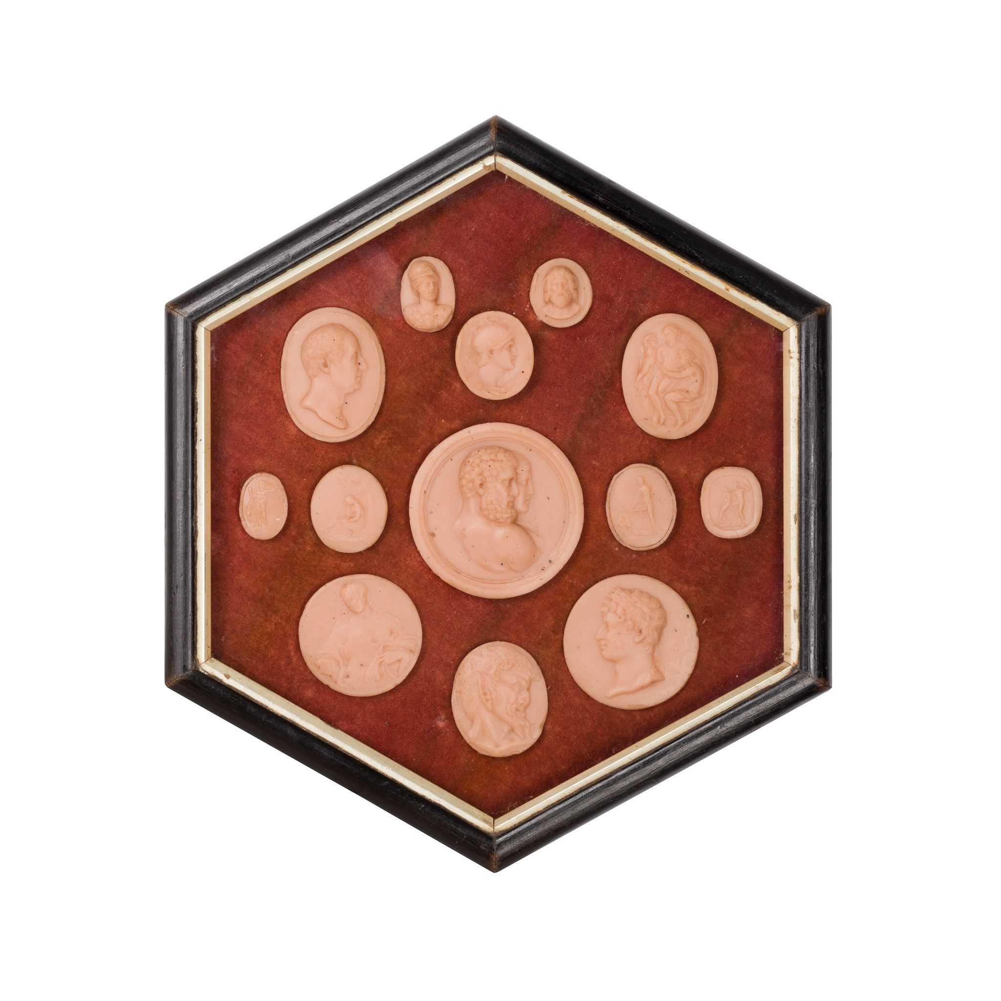 FIVE GROUPS OF FRAMED PLASTER INTAGLIOS | Sold for £1,188*