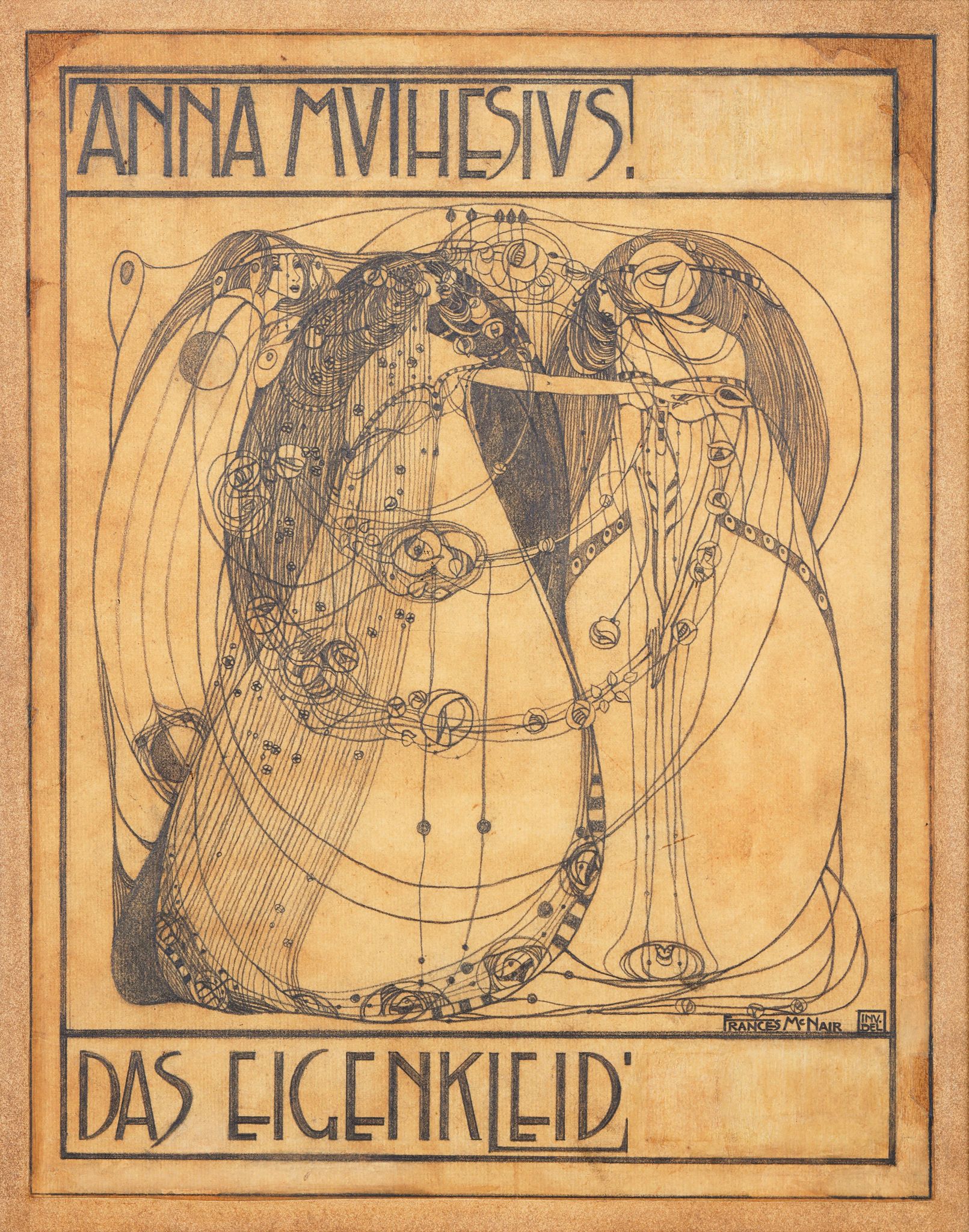 FRANCES MACDONALD MCNAIR (1873-1921) | DESIGN FOR A COVER FOR 'DAS EIGENKLEID DER FRAU', 1903 | Sold for £125,000*