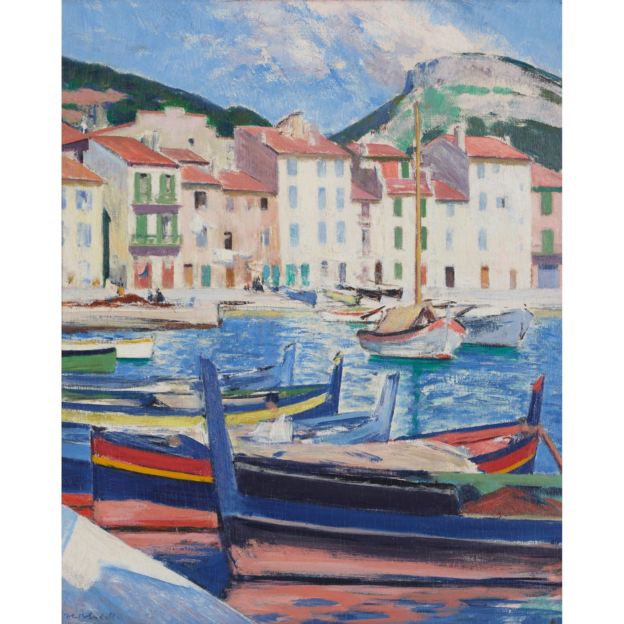 FRANCIS CAMPBELL BOILEAU CADELL R.S.A., R.S.W. (SCOTTISH 1883-1937) | CASSIS, LE PORT | Sold for £287,700