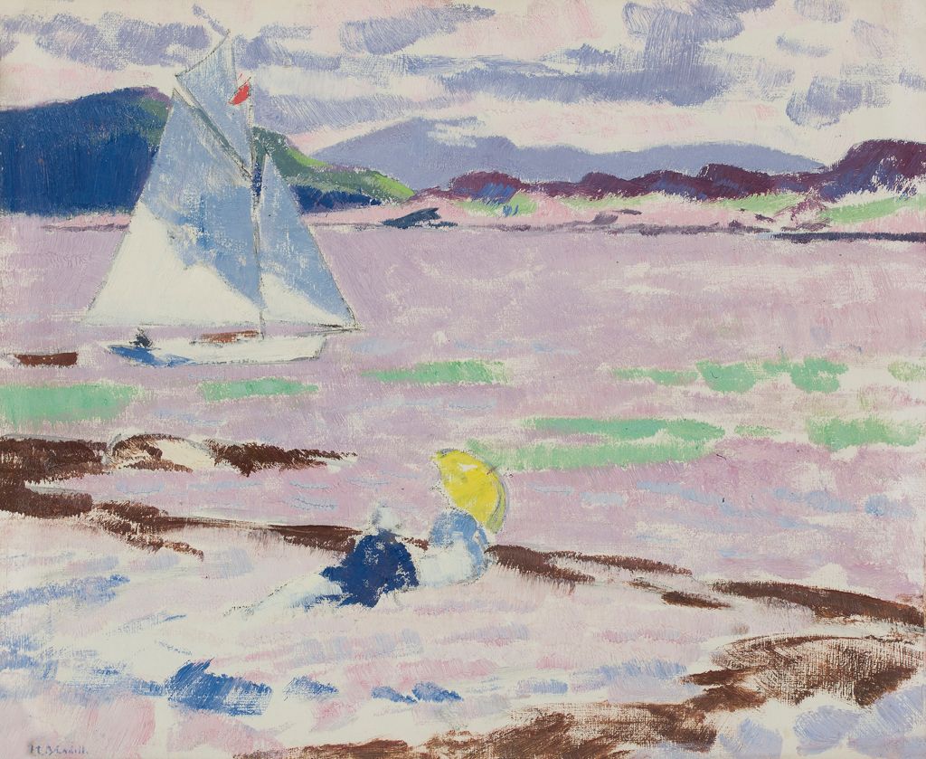 FRANCIS CAMPBELL BOILEAU CADELL R.S.A., R.S.W. (SCOTTISH 1883-1937) ROINA IN THE SOUND OF MULL | Sold for £98,500*