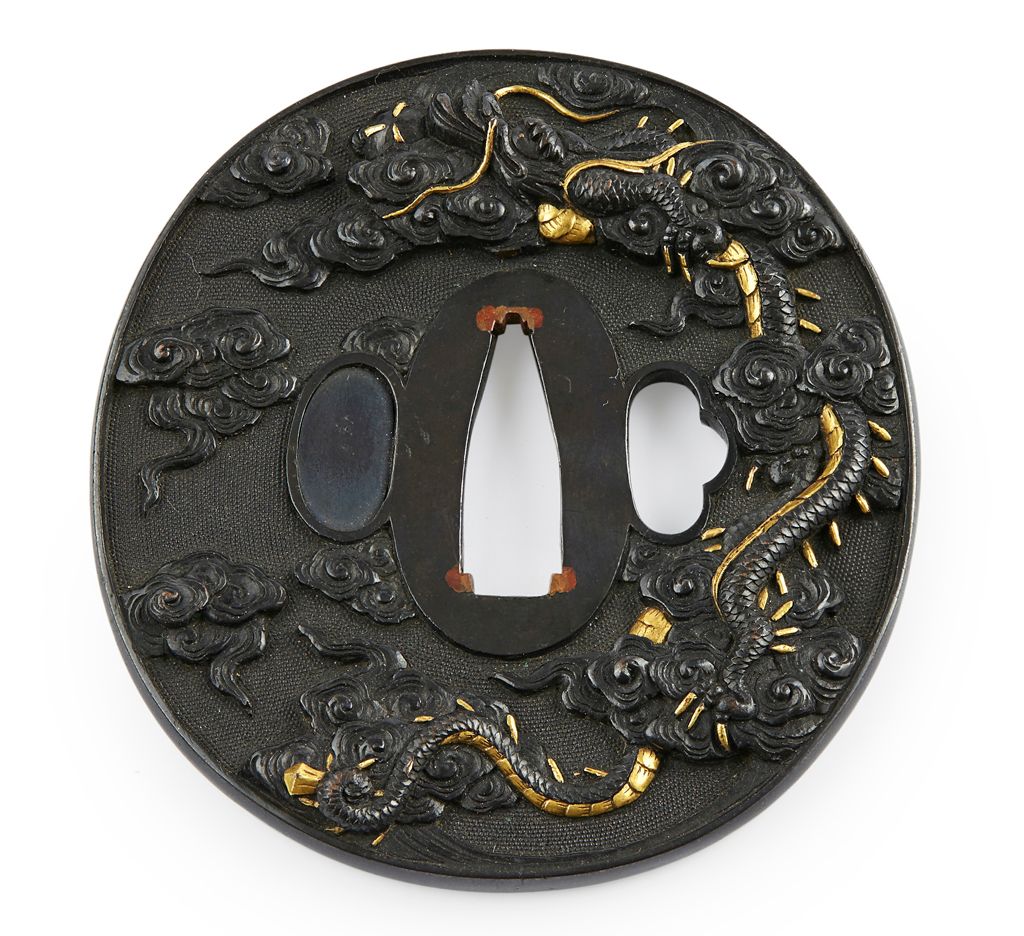 IRON TSUBA EDO/MEIJI PERIOD  Sold for £1,062