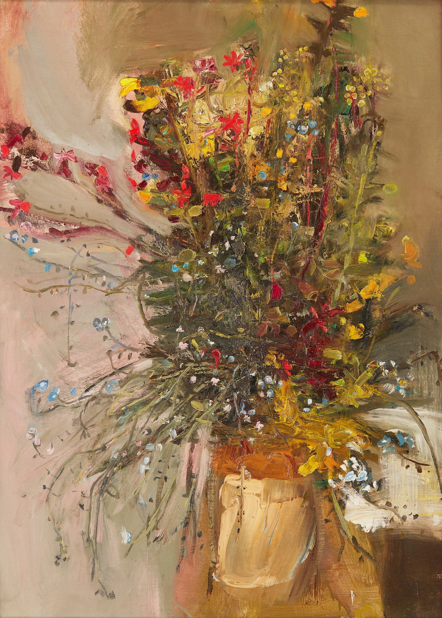 JOAN EARDLEY R.S.A (SCOTTISH 1921-1963) | JAR OF SUMMER FLOWERS, 1963 | Sold for £50,000*
