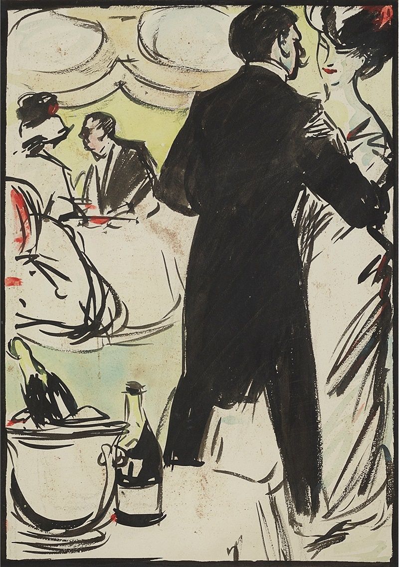 JOHN DUNCAN FERGUSSON R.B.A. (SCOTTISH 1874-1961)  SUPPER DANCE | Sold for £12,600* .jpeg