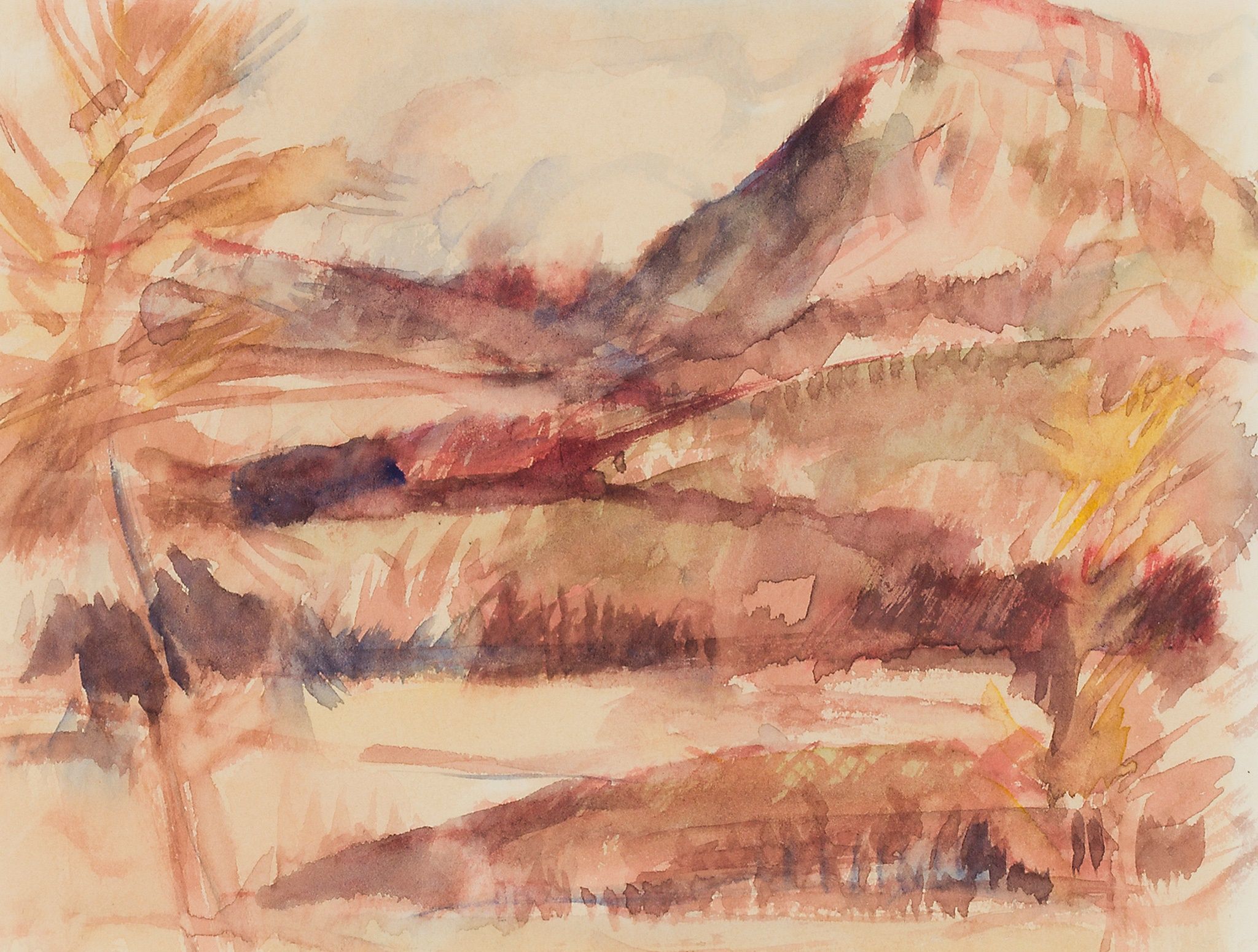 JOHN DUNCAN FERGUSSON R.B.A. - WOODED LANDSCAPE, FRANCE - Sold for £1,250*.jpg