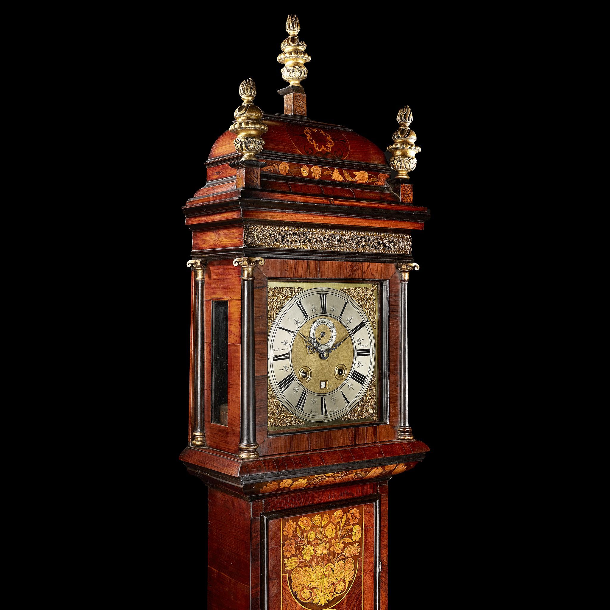 RARE MONTH-GOING EBONY, ROSEWOOD, AND ELM LONGCASE CLOCK, ANDREW BROUN [BROWN], EDINBURGH | CIRCA 1695 | Sold for £43,750 2.jpeg