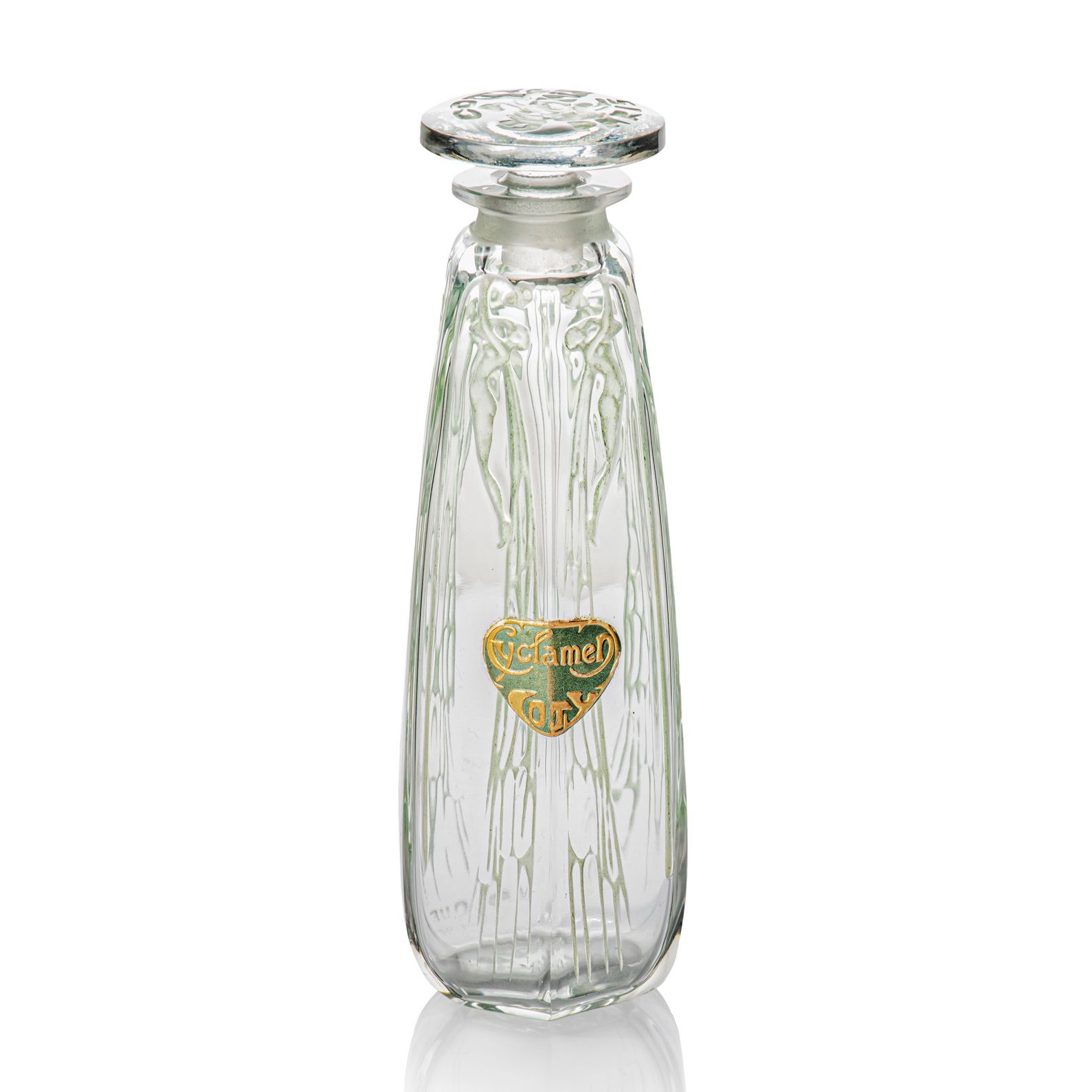 RENÉ LALIQUE (FRENCH 1860-1945) CYCLAMEN SCENT BOTTLE, COTY – 2 Sold for £2,500
