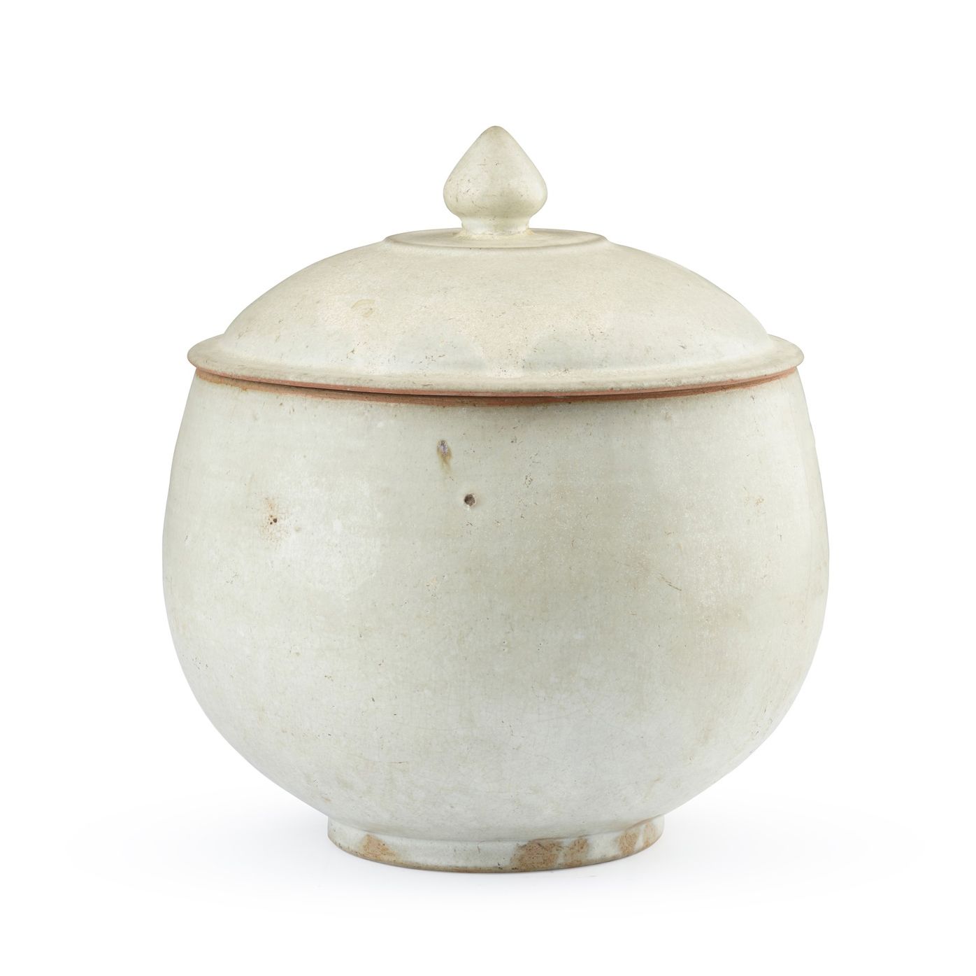 WHITE-GLAZED JAR AND COVER THAI, SAWANKHALOK, 15TH CENTURY Sold for £453