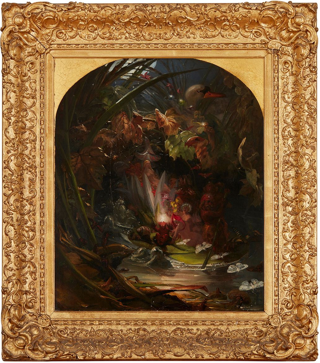 WILLIAM BELL SCOTT H.R.S.A., L.L.D. (SCOTTISH 1811-1890) | THE BARGE OF THE FAIRY MAB | Sold for £20,160*